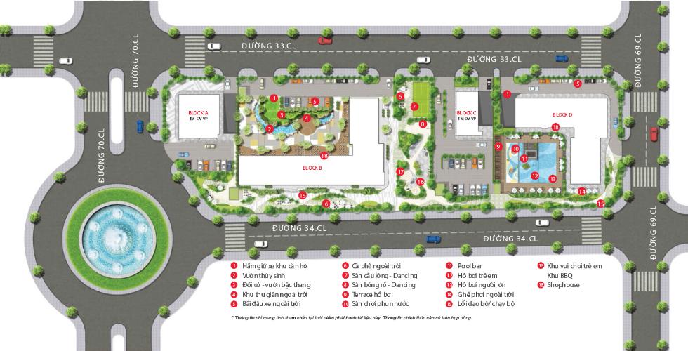 Mặt bằng khu căn hộ CITIALTO Bán căn hộ CitiAlto 2PN, tầng 15, đầy đủ nội thất, chưa bàn giao