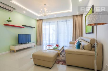 Phòng Khách Căn góc Estella Heights 3 phòng ngủ tầng trung T2 đầy đủ nội thất