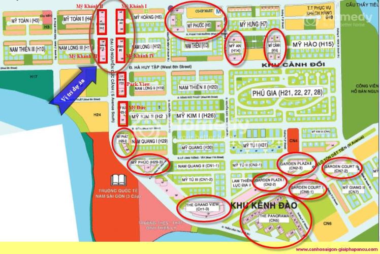 Mặt bằng dự án Căn hộ Mỹ Khánh 2 tầng 08 thiết kế hiện đại, nội thất đầy đủ