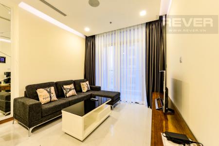 Phòng Khách Căn hộ Vinhomes Central Park tầng cao Park 6 rộng rãi, thoáng mát, view sông