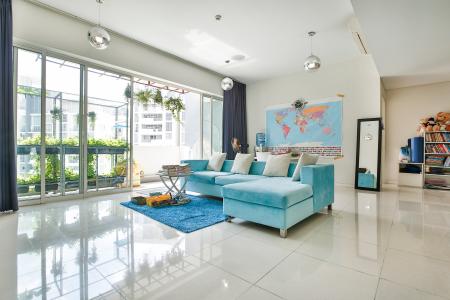 Phòng Khách Căn hộ The Estella Residence tầng cao 3A, 3 phòng ngủ, đầy đủ nội thất