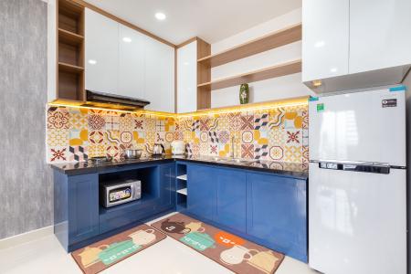 Bếp căn hộ The Sun Avenue Căn hộ The Sun Avenue tầng trung, view thành phố nhộn nhịp.