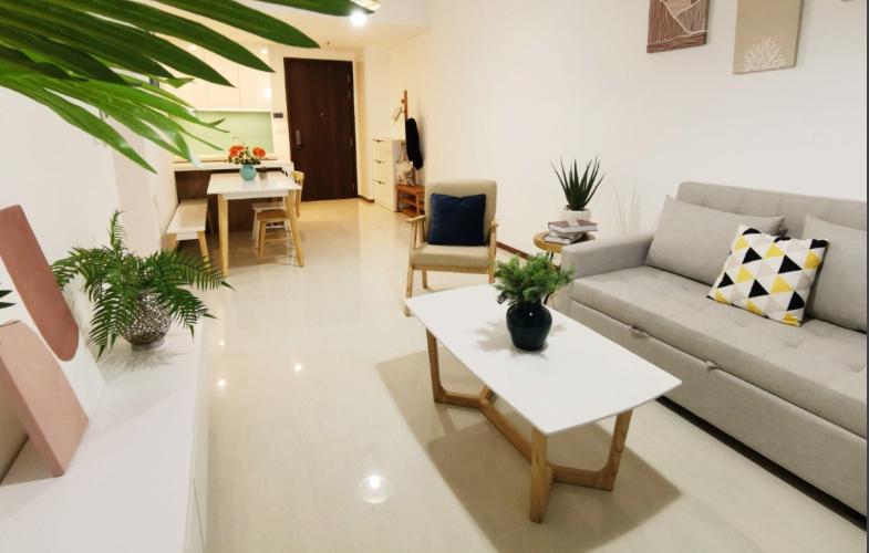 Phòng khách One Verandah Quận 2 Căn hộ One Verandah tầng trung, đầy đủ nội thất, view sông lãng mạn.