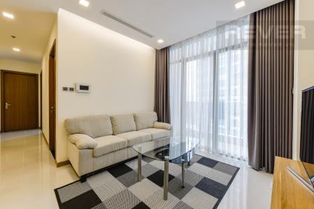 Phòng khách Căn hộ Vinhomes Central Park 3 phòng ngủ tầng cao P2 view sông