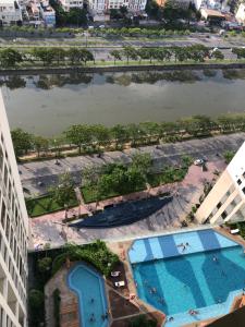 View căn hộ THE GOLD VIEW Bán căn hộ The Gold View 2PN, tháp A, đầy đủ nội thất, view hồ bơi và kênh Bến Nghé