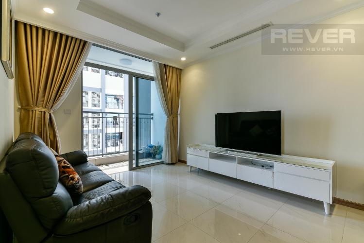 Phòng khách căn hộ VINHOMES CENTRAL PARK Cho thuê căn hộ Vinhomes Central Park 2PN, tháp Landmark 3, đầy đủ nội thất, view thành phố