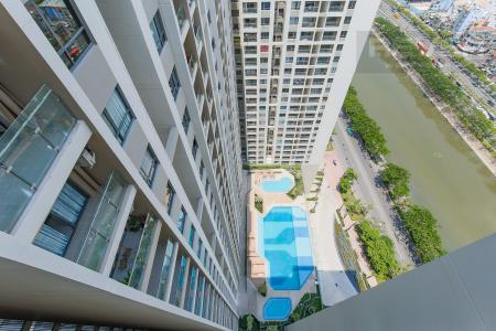 View Căn hộ The Gold View 1 phòng ngủ tầng cao A3 hướng Tây Nam