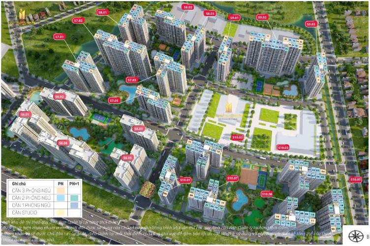 Mặt bằng chung Vinhomes Grand Park Quận 9 Căn hộ studio Vinhomes Grand Park đón view nội khu yên tĩnh.
