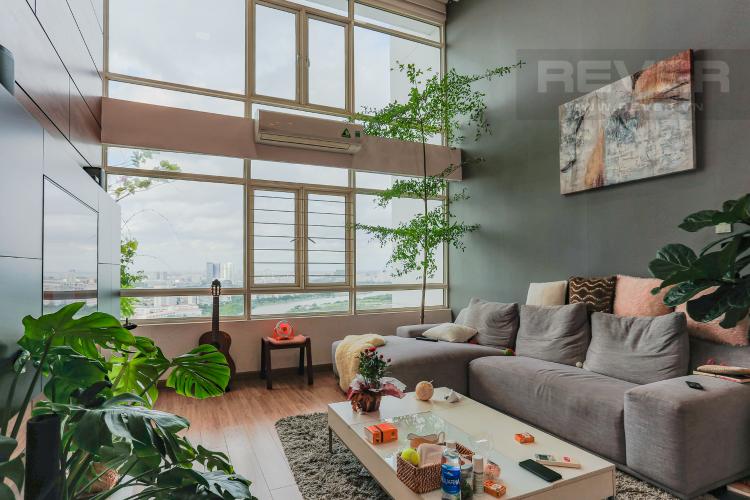 Phòng Khách căn hộ PHÚ HOÀNG ANH Bán duplex sân vườn Phú Hoàng Anh 3PN, tầng cao, tháp B, đầy đủ nội thất, view thoáng