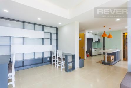 Không gian phòng làm việc thoáng đãng Căn hộ Masteri Thảo Điền tầng cao T4B 3 phòng ngủ, nội thất tinh tế