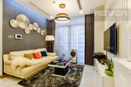 Phòng khách Bán căn hộ Vinhomes Central Park tầng trung 3PN đầy đủ nội thất view sông