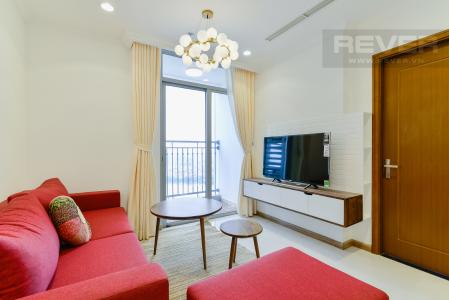 Phòng khách Căn hộ Vinhomes Central Park tầng cao L2, 1 phòng ngủ, đầy đủ nội thất