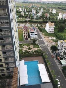 View nội khu Homyland 2 Căn hộ tầng trung Homyland 2 Block B, thiết kế hiện đại.
