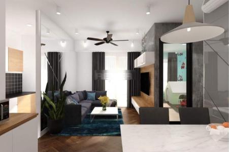 Phòng khách căn hộ KrisVue quận 9 Căn hộ Kris Vue đầy đủ nội thất cao cấp, tiện ích đa dạng.