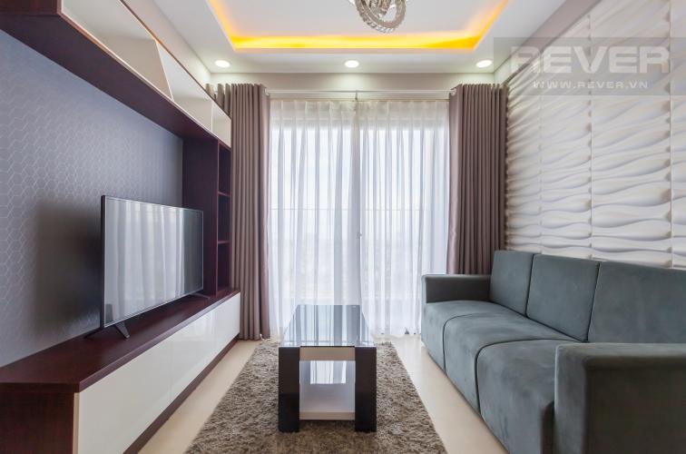 Phòng khách Căn hộ Masteri Thảo Điền tầng cao tháp T1B view nhìn về Quận 1