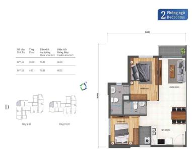 mặt bằng tầng căn hộ Lovera Vista Căn hộ tầng trung Lovera Vista nội thất cơ bản chủ đầu tư