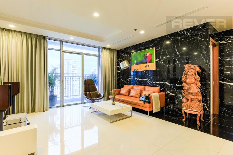 Phòng khách Căn góc Vinhomes Central Park tầng cao Central 3 view sông