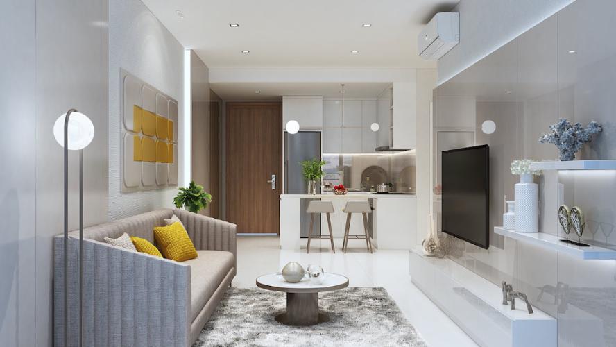 Phòng khách D'Lusso Quận 2 Căn hộ D'Lusso tầng trung, 2 phòng ngủ, bàn giao nội thất cơ bản.