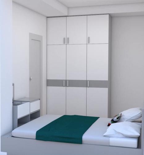 Phòng ngủ căn hộ Vinhomes Grand Park, Quận 9 Căn hộ Vinhomes Grand Park hướng Tây Nam view thành phố đón gió mát.