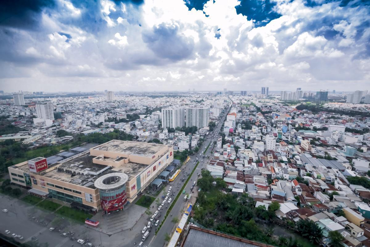 Sunrise City - Hướng nhìn về khu đô thị Phú Mỹ Hưng từ căn hộ ở tháp V6