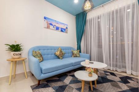 Phòng khách căn hộ The Sun Avenue Căn hộ The Sun Avenue nội thất hiện đại, view thành phố sầm uất.