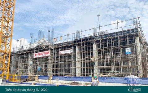 Cập nhật tiến độ xây dựng dự án D'lusso Emerald Bán căn hộ D'lusso tầng trung, block B, diện tích 54.9m2, 1PN, chưa bàn giao 
