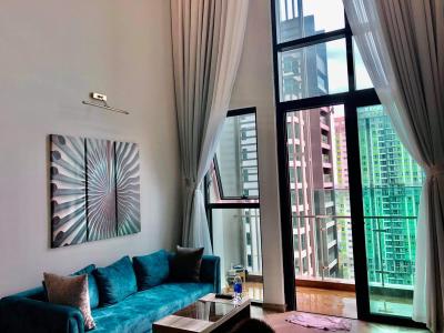 Phòng khách Feliz En Vista Căn hộ Duplex Feliz En Vista tầng cao, view nội khu thoáng mát.