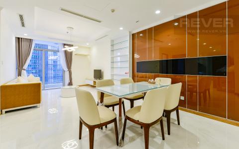 bàn ăn Căn hộ Vinhomes Central Park trung tầng Landmark 1 view nội khu