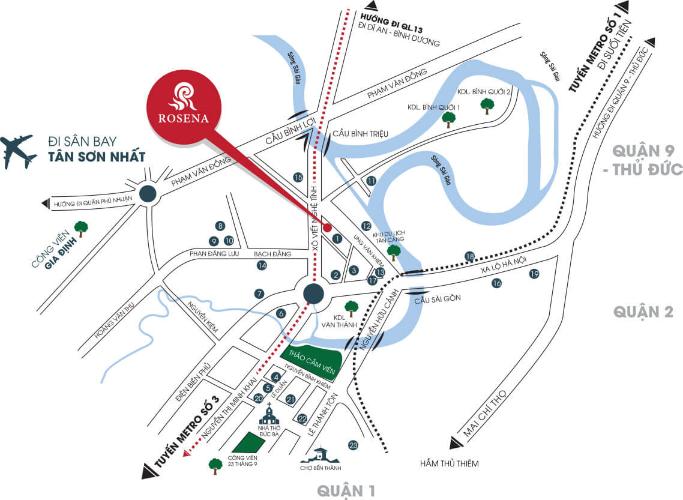 Rosena Bình Thạnh - Vị-trí-dự-án-Rosena-binh-thanh