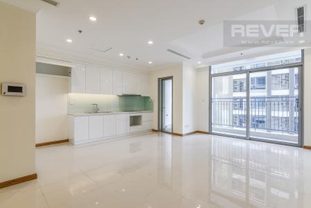 Phòng Khách Căn hộ Vinhomes Central Park 3 phòng ngủ tầng cao L4 nhà trống