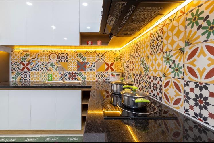 Bếp căn hộ The Sun Avenue Căn hộ The Sun Avenue nội thất hiện đại, view thành phố sầm uất.