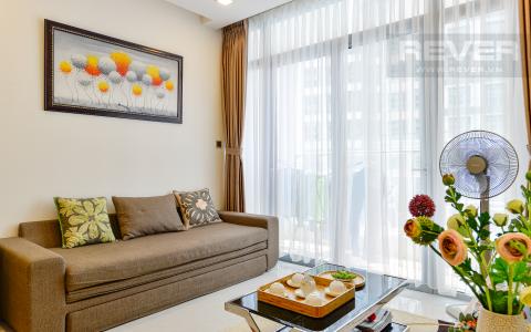 phòng khách Căn hộ Vinhomes Central Park tầng trung Park 1 thiết kế hiện đại