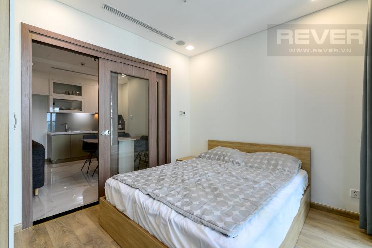 Phòng Ngủ Cho thuê căn hộ Vinhomes Central Park 1PN, tầng thấp, tháp Landmark 81, đầy đủ nội thất