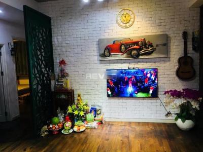 Phòng khách Petroland Quận 2 Căn hộ Petroland tầng 17, đầy đủ nội thất, view thành phố.