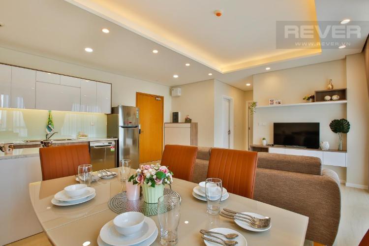 Phòng ăn Diamond Island Quận 2 Căn hộ Đảo Kim Cương tầng trung, thiết kế hiện đại.