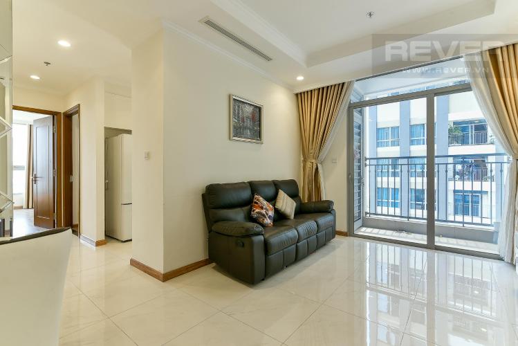 Phòng khách căn hộ VINHOMES CENTRAL PARK Cho thuê căn hộ Vinhomes Central Park 2PN, tháp Landmark 3, đầy đủ nội thất, view thành phố
