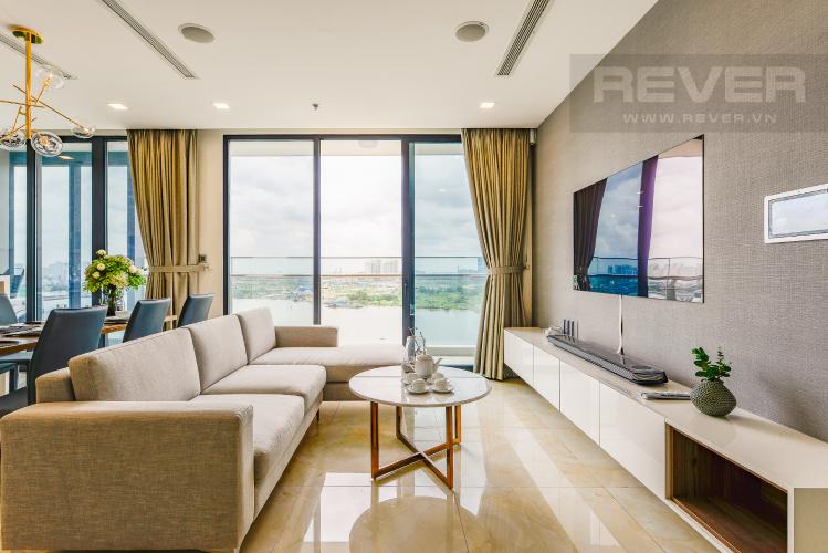 Phòng khách Căn hộ Vinhomes Golden River 3 phòng ngủ tầng trung A4 view sông
