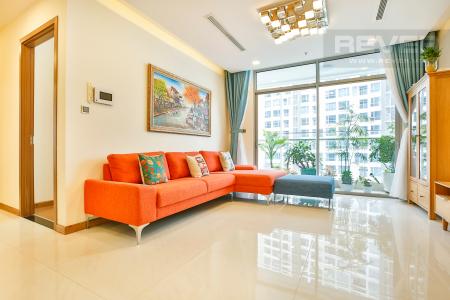 Phòng Khách Căn góc Vinhomes Central Park 3 phòng ngủ tầng cao Park 5 view sông