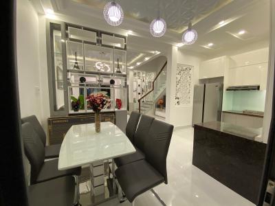 Phòng ăn và bếp nhà phố Nhà Bè Bán nhà 3 tầng hẻm 52 Đào Tông Nguyên, Nhà Bè, sổ hồng