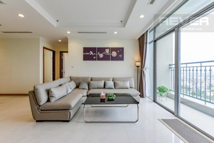 phòng khách Căn góc Vinhomes Central Park tầng cao C1 view trực diện sông