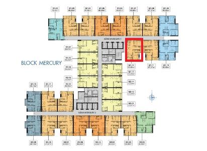 Layout Q7 Saigon Riverside Căn hộ Q7 Saigon Riverside tầng 24 tháp Mercury, ban công hướng Nam