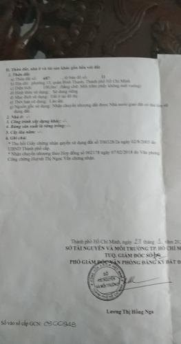 Sổ đất nền Quận Bình Thạnh Bán đất nền thổ cư đường Đặng Thùy Trâm, Bình Thạnh, diện tích 100m2, sổ hồng riêng
