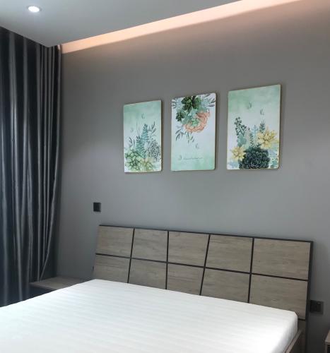 Phòng ngủ Căn hộ Feliz En Vista Căn hộ Feliz En Vista tầng cao, nội thất cơ bản, view thành phố.