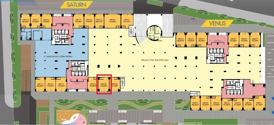 Layout shophouse Q7 Saigon Riverside Shop-house Q7 Saigon Riverside nội thất cơ bản, thuận tiện kinh doanh.