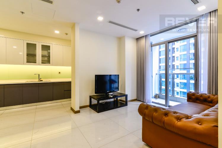 Phòng Khách Căn hộ Vinhomes Central Park 3 phòng ngủ tầng cao Park 2 hướng Nam, full nội thất