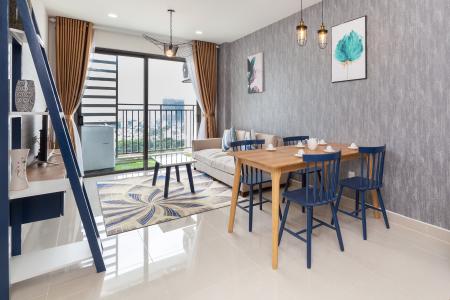 Phòng khách căn hộ The Sun Avenue Căn hộ The Sun Avenue tầng trung, view thành phố nhộn nhịp.