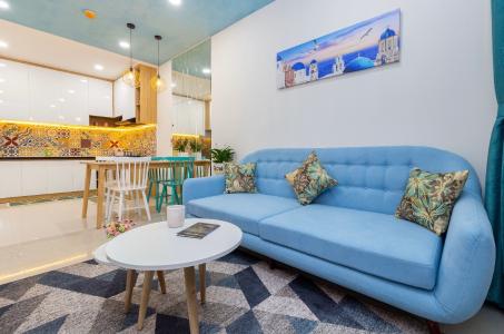 Phòng khách căn hộ The Sun Avenue Căn hộ The Sun Avenue nội thất hiện đại, view thành phố sầm uất.