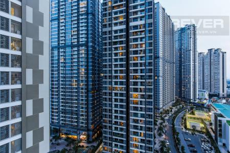 View Phòng Khách Căn góc Vinhomes Central Park 3 phòng ngủ tầng trung L2 view sông