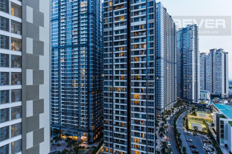 View Phòng Khách Căn góc Vinhomes Central Park 3 phòng ngủ tầng trung L2 view sông