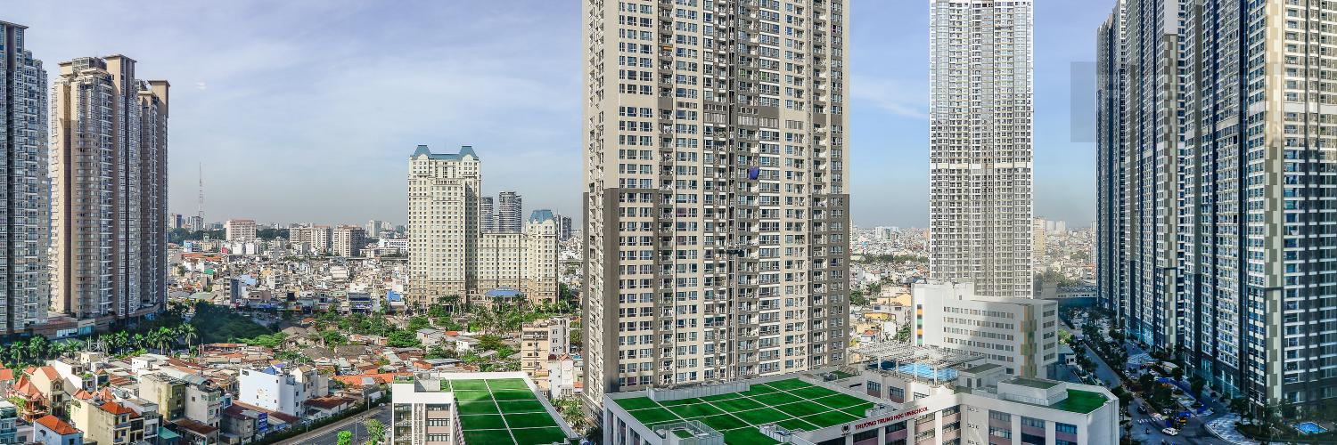 View Căn hộ Vinhomes Central Park 2 phòng ngủ tầng trung P7 đầy đủ nội thất